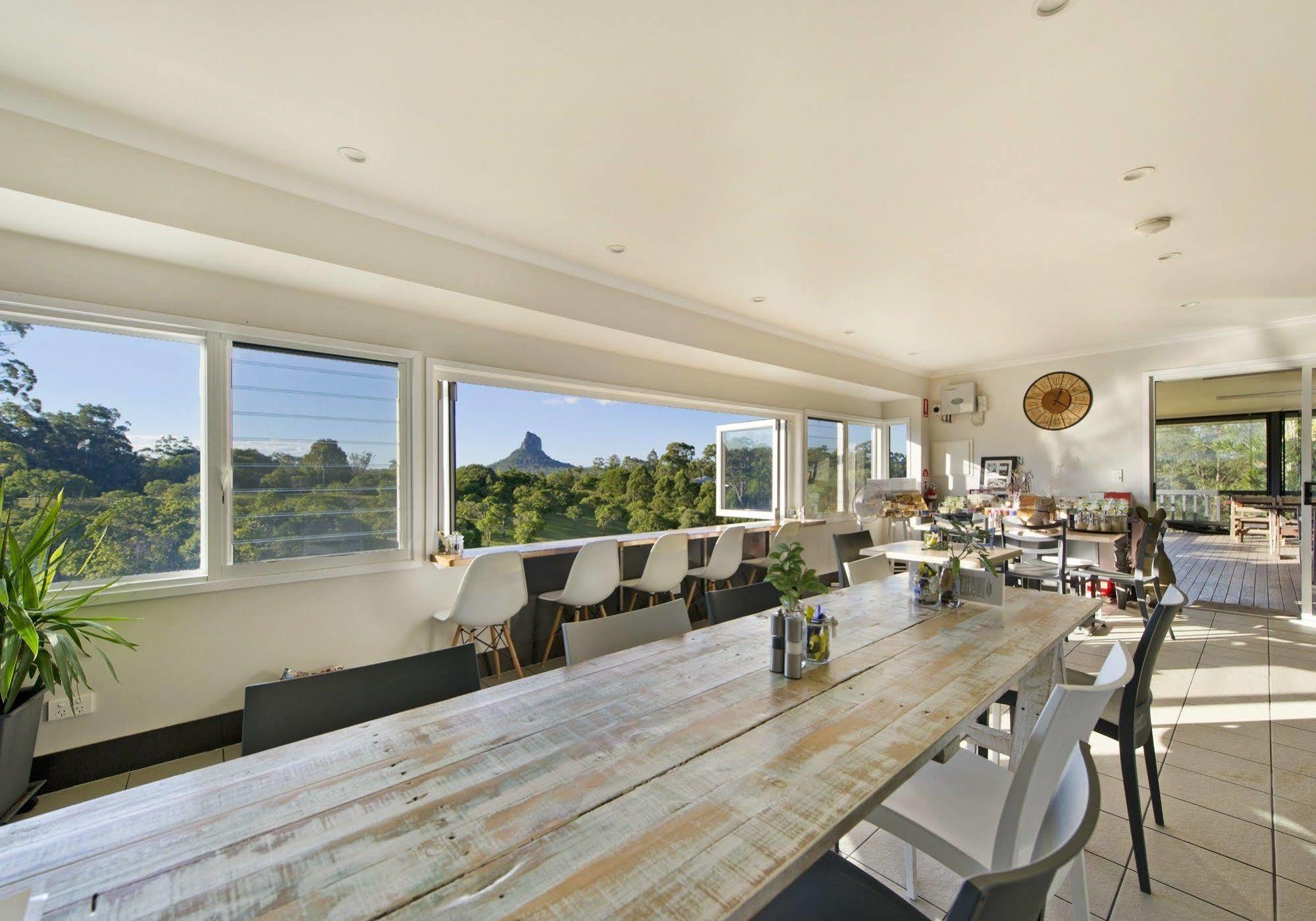 Vidrio en Invernadero Glass House Mountains Exterior foto